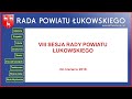 VIII sesja  Rady Powiatu Łukowskiego